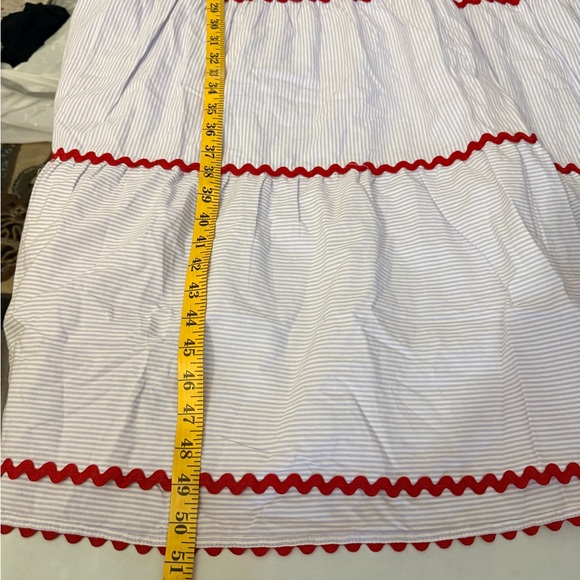 utcoco Summer Beach Boho Striped Flutter 3/4 Sleeve A Line Flowy Long Dress. - Picture 12 of 15